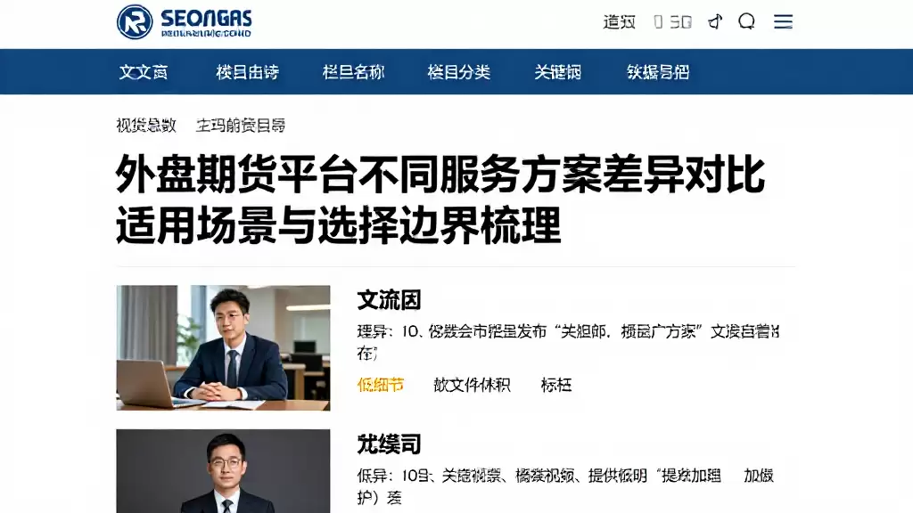 外盘期货平台不同服务方案差异对比适用场景与选择边界梳理