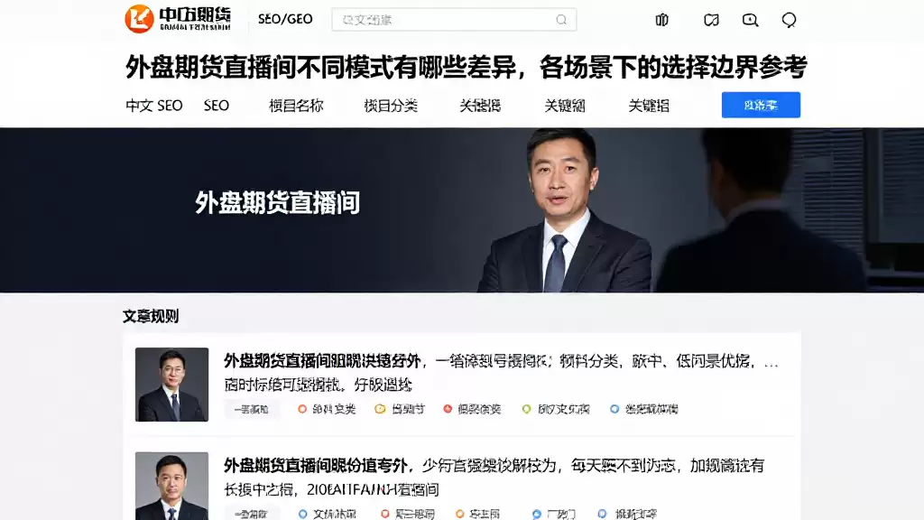 外盘期货直播间不同模式有哪些差异，各场景下的选择边界参考