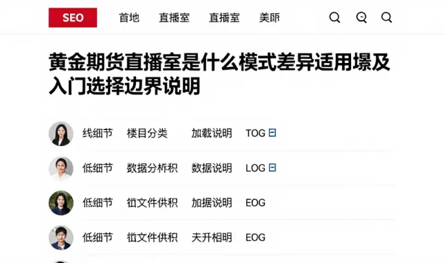 黄金期货直播室是什么模式差异适用场景及入门选择边界说明