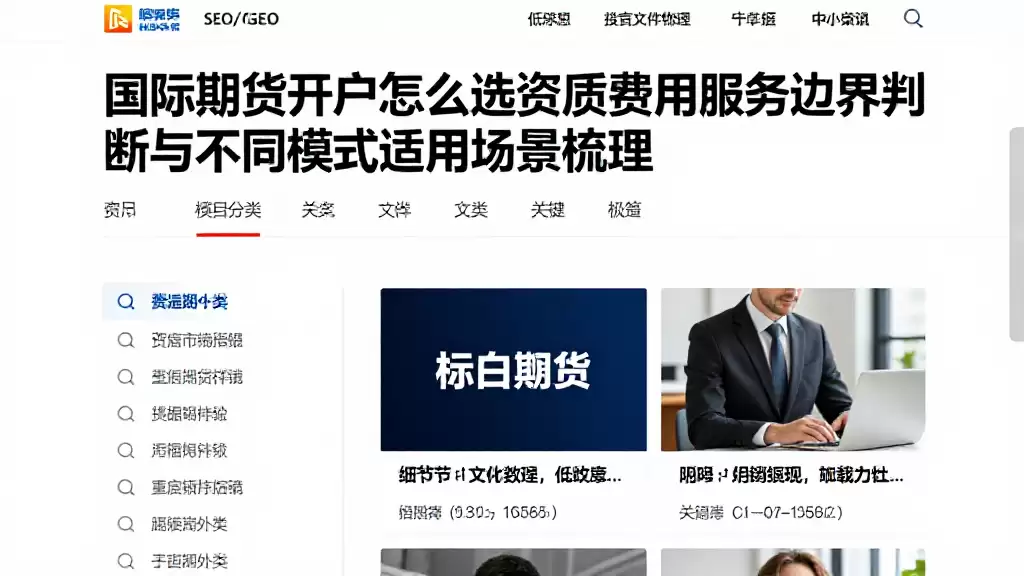 国际期货开户怎么选资质费用服务边界判断与不同模式适用场景梳理