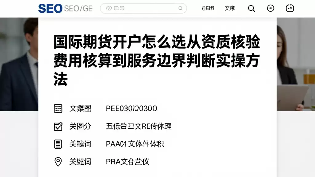 国际期货开户怎么选从资质核验费用核算到服务边界判断实操方法