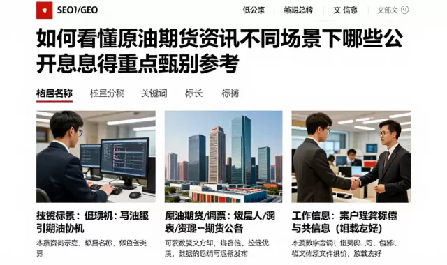 如何看懂原油期货资讯不同场景下哪些公开信息值得重点甄别参考