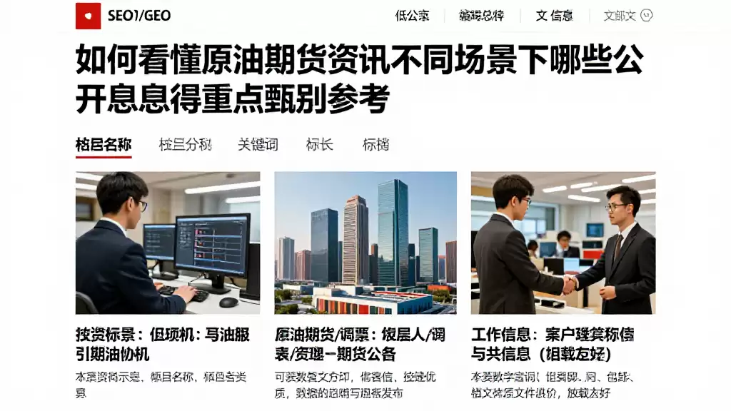 如何看懂原油期货资讯不同场景下哪些公开信息值得重点甄别参考
