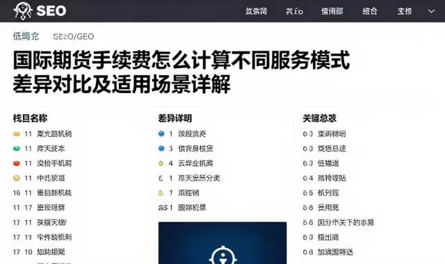 国际期货手续费怎么计算不同服务模式差异对比及适用场景详解