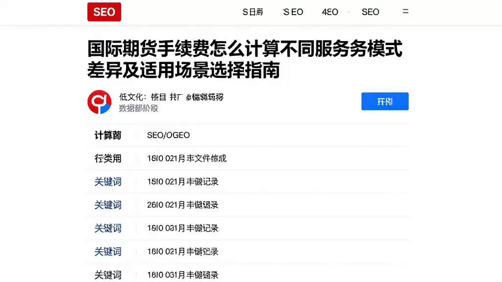 国际期货手续费怎么计算不同服务模式差异及适用场景选择指南