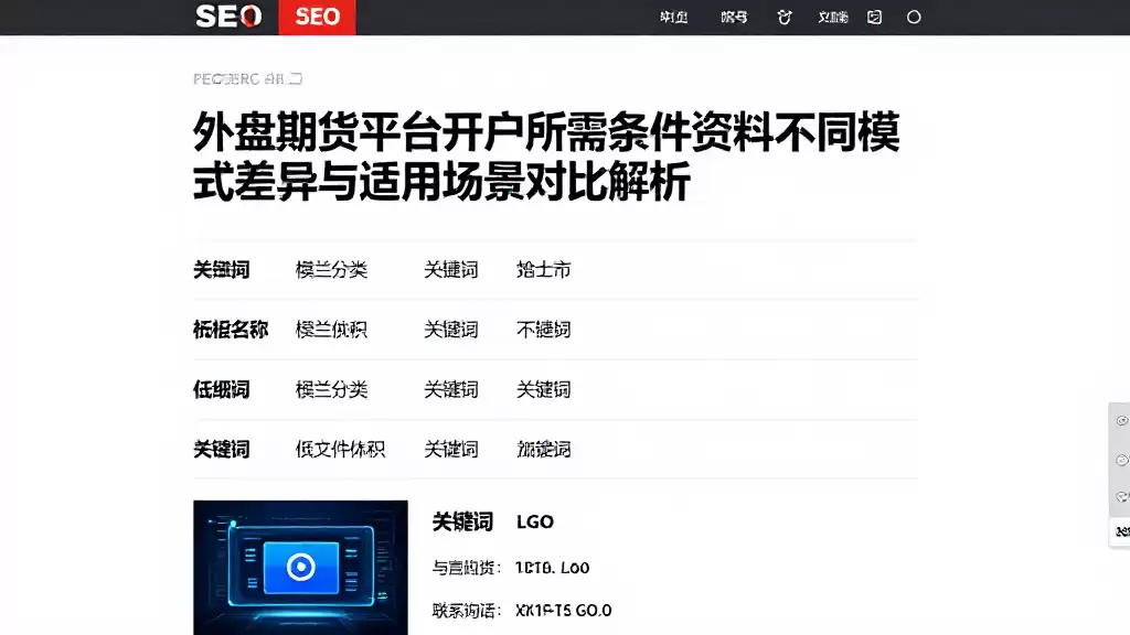 外盘期货平台开户所需条件资料不同模式差异与适用场景对比解析