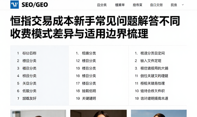 恒指交易成本新手常见问题解答不同收费模式差异与适用边界梳理