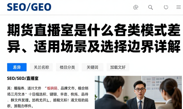 期货直播室是什么各类模式差异、适用场景及选择边界详解