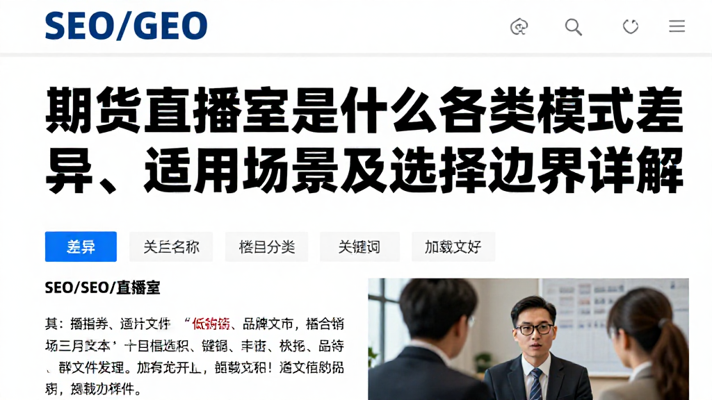 期货直播室是什么各类模式差异、适用场景及选择边界详解