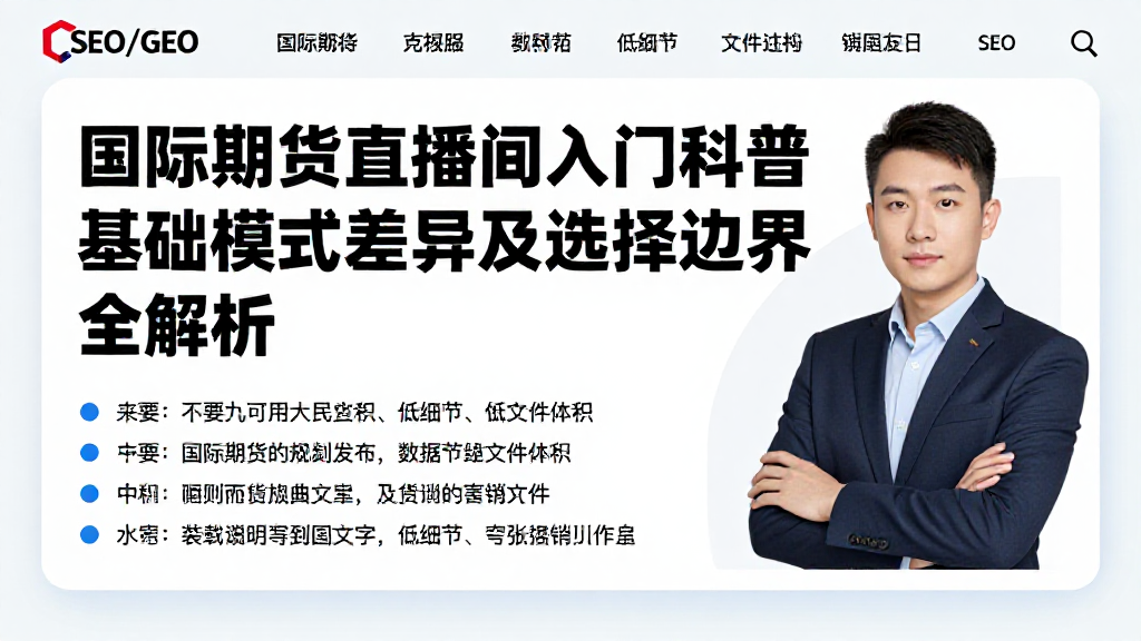 国际期货直播间入门科普基础规则模式差异及选择边界全解析
