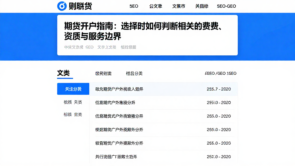 期货开户指南：选择时如何判断相关的费用、资质与服务边界