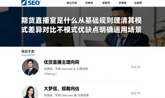 期货直播室是什么从基础规则理清其模式差异，对比不同模式优缺点明确适用场景