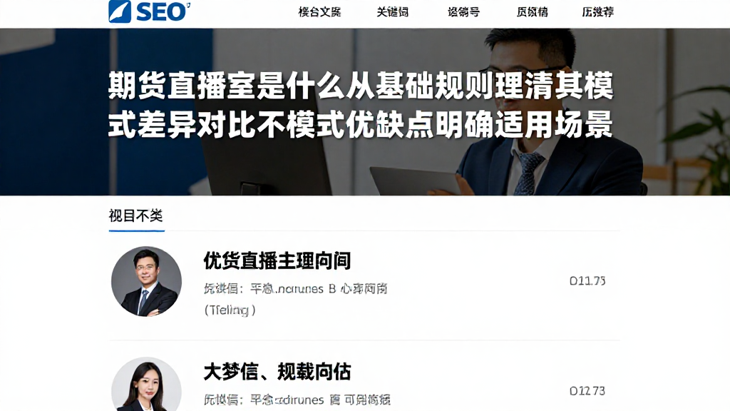 期货直播室是什么从基础规则理清其模式差异，对比不同模式优缺点明确适用场景