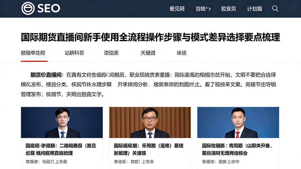 国际期货直播间新手使用全流程操作步骤与模式差异选择要点梳理