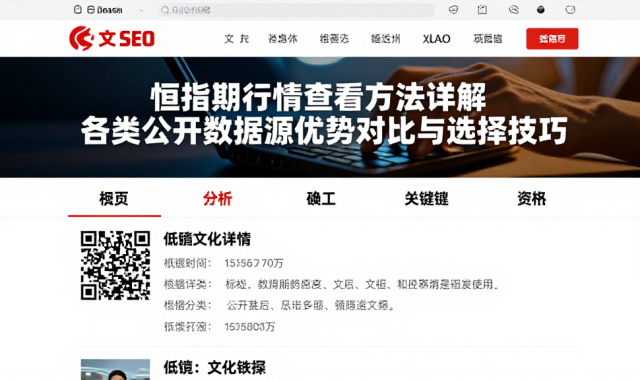 恒指期货行情查看方法详解各类公开数据源优劣对比与选择技巧