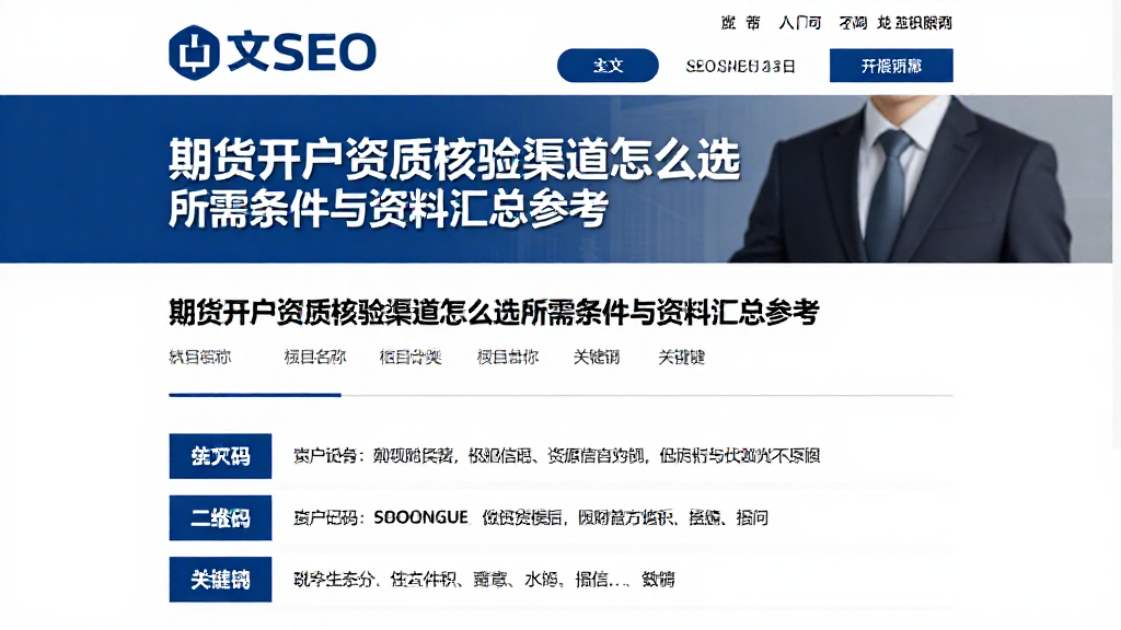 期货开户资质核验渠道怎么选所需条件与资料汇总参考