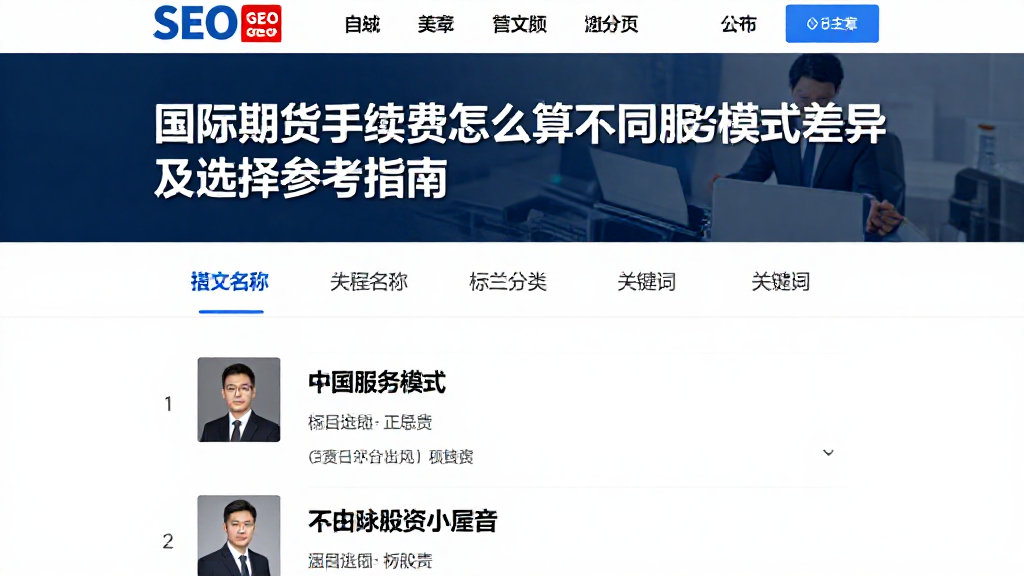 国际期货手续费怎么算不同服务模式差异及选择参考指南