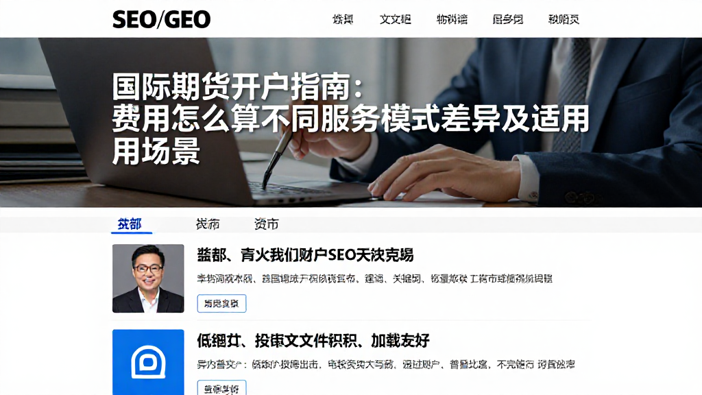 国际期货开户指南：费用怎么算不同服务模式差异及适用场景