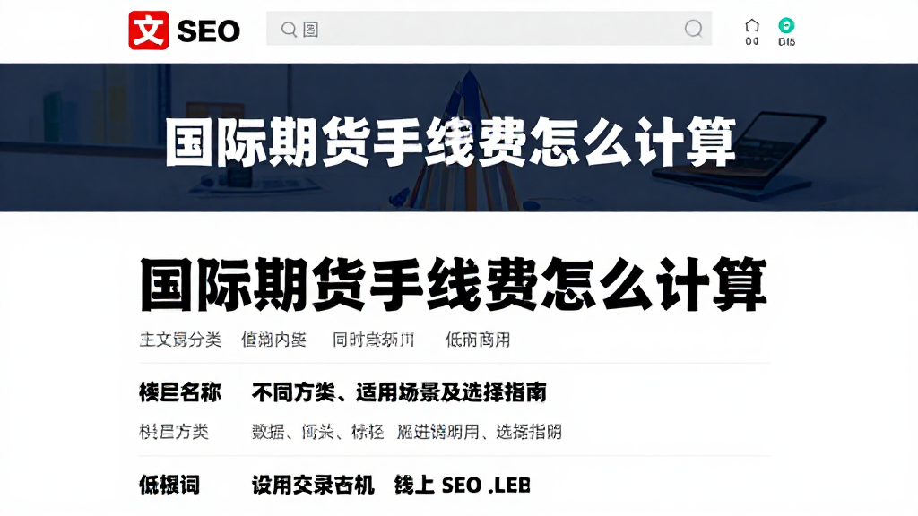 国际期货手续费怎么计算不同服务模式差异与对比不同方案适用场景及选择指南