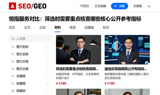 恒指服务对比：筛选时需要重点核查哪些核心公开参考指标